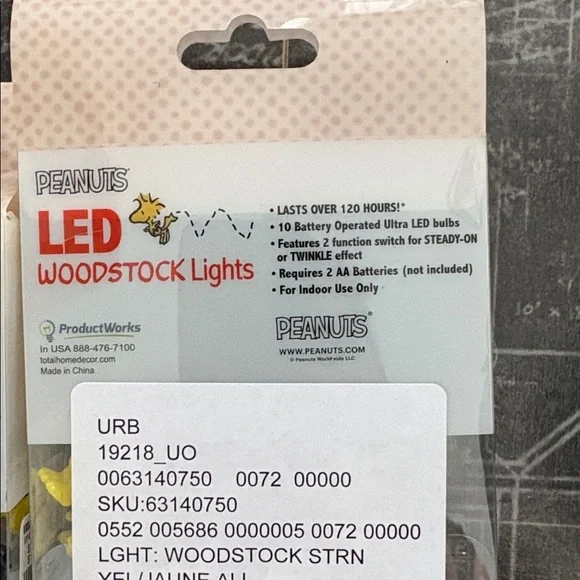 Peanuts LED Woodstock Christmas Lights - Picture 3 of 3
